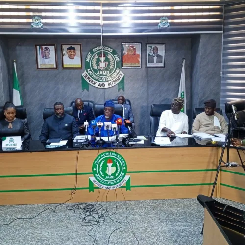 Happening now: Oloyede hands over to Aina as JAMB Registrar