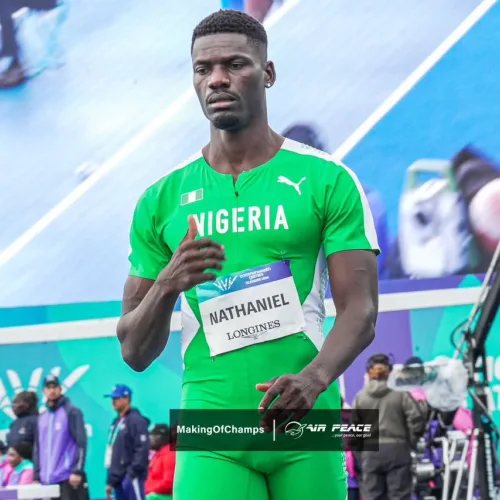 Police celebrate as Corporal Nathaniel bags 400m hurdles gold at Commonwealth