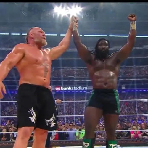 WWE star Oba Femi beats Brock Lesnar in first-ever Hell in a Cell match