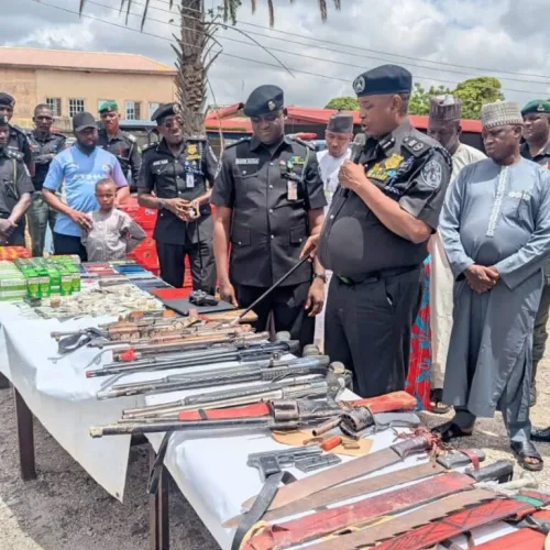 Police nab 16 suspected kidnappers, recover 10 firearms in Kaduna