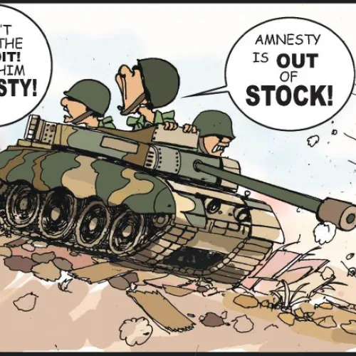 Cartoon: ‘Is amnesty the name of an animal, place or thing?’