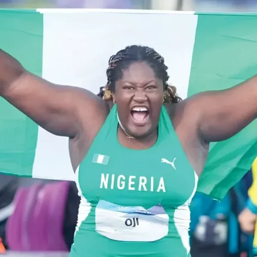 Oji wins Nigeria’s  first-ever shot put world title