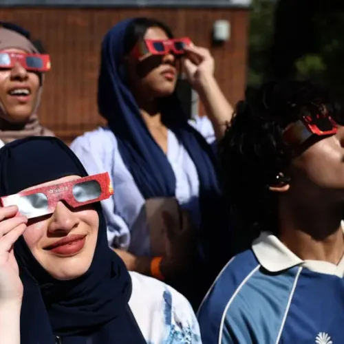 Rare total solar eclipse sweeps across Europe as millions watch skies darken