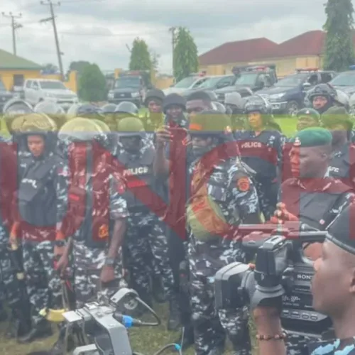 Osun poll: Police embark on route march as INEC distributes materials