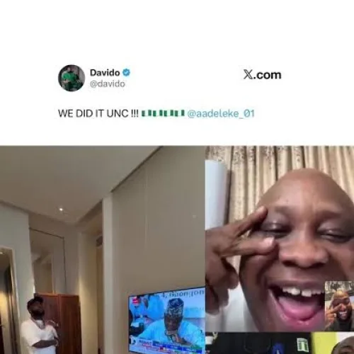 VIDEO: ‘We did it, Uncle’, Davido reacts as Adeleke wins Osun election