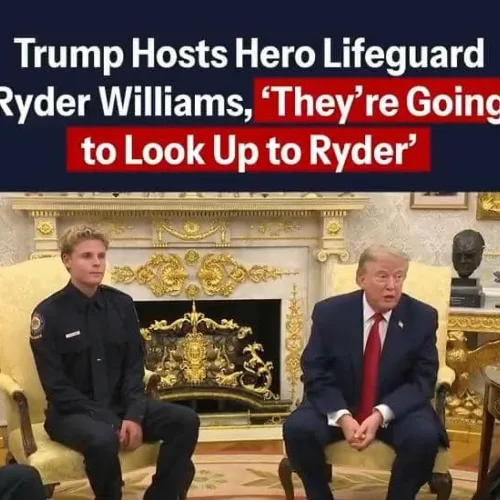 VIDEO: Trump hosts teen lifeguard who saved 10-year-old boy from rough waves