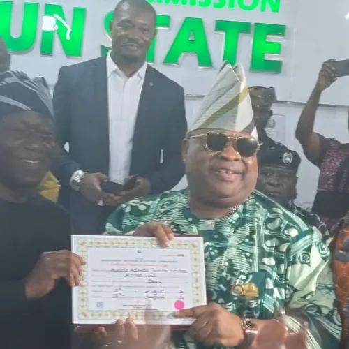 Adeleke receives certificate of return after Osun election victory