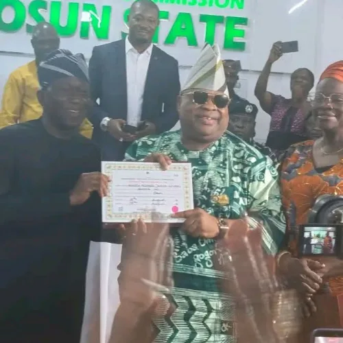 Osun Election: INEC Presents Certificate Of Return To Adeleke