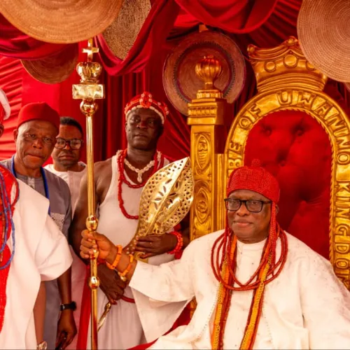 Ex-Edo Senator, Alimikhena, Installed Okumagbe Of Uwanno Kingdom