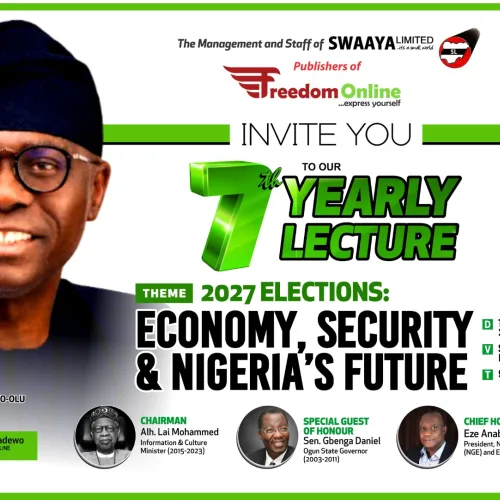 Sanwo-Olu, Mohammed, Daniel to discuss 2027 elections, insecurity at 7th Freedom Online lecture