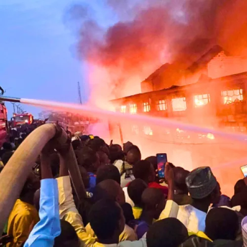 Fire Razes 300 Shops In Oyo Market