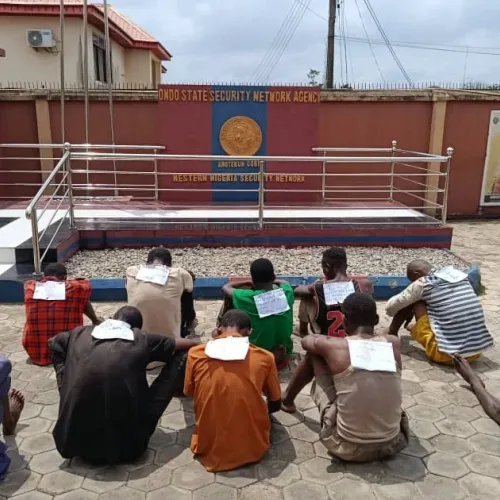 Amotekun arrests 10 suspected criminals in Ondo