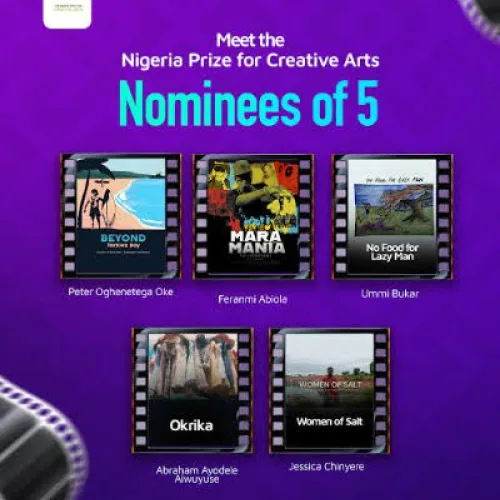5 filmmakers shortlisted for inaugural Nigeria Prize for Creative Arts