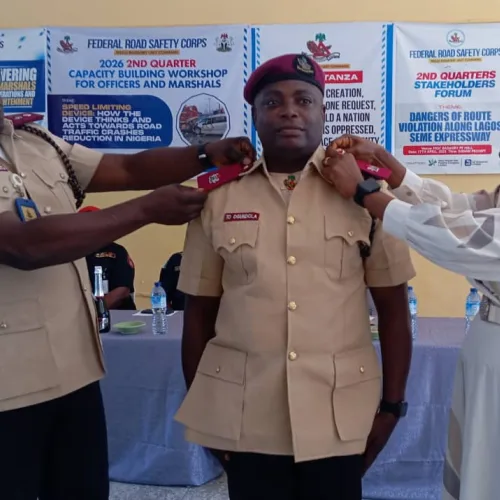 FRSC decorates 40 personnel in Badagry to new ranks