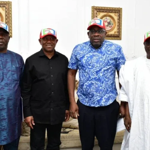 2027: Seriake Dickson Meets Peter Obi, Kwankwaso in Abuja