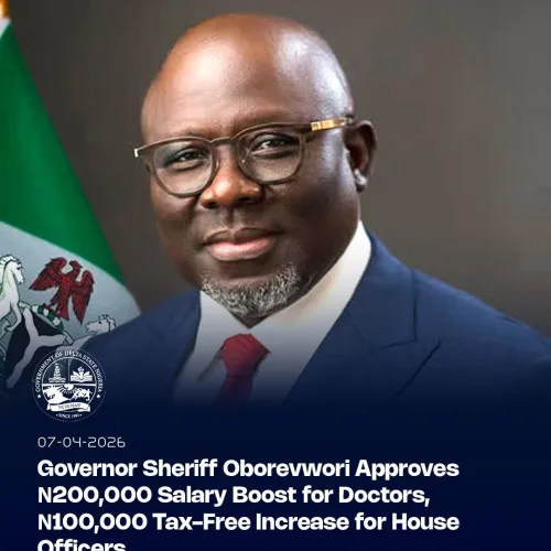 Oborevwori Approves â‚¦200,000 Salary Increase for Doctors in Delta