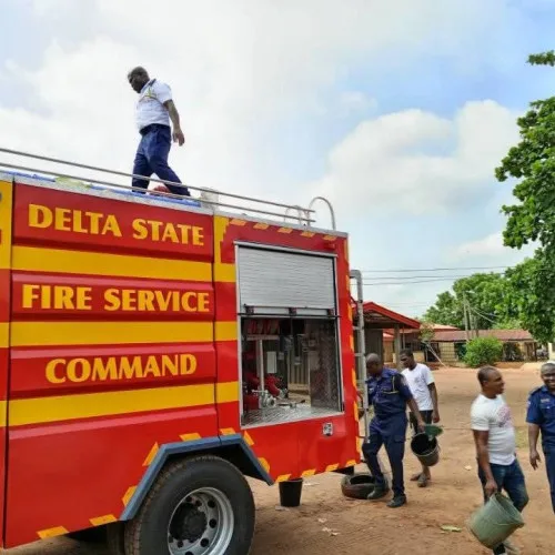 Firefighters Quell Inverter-Triggered Blaze in Asaba Estate